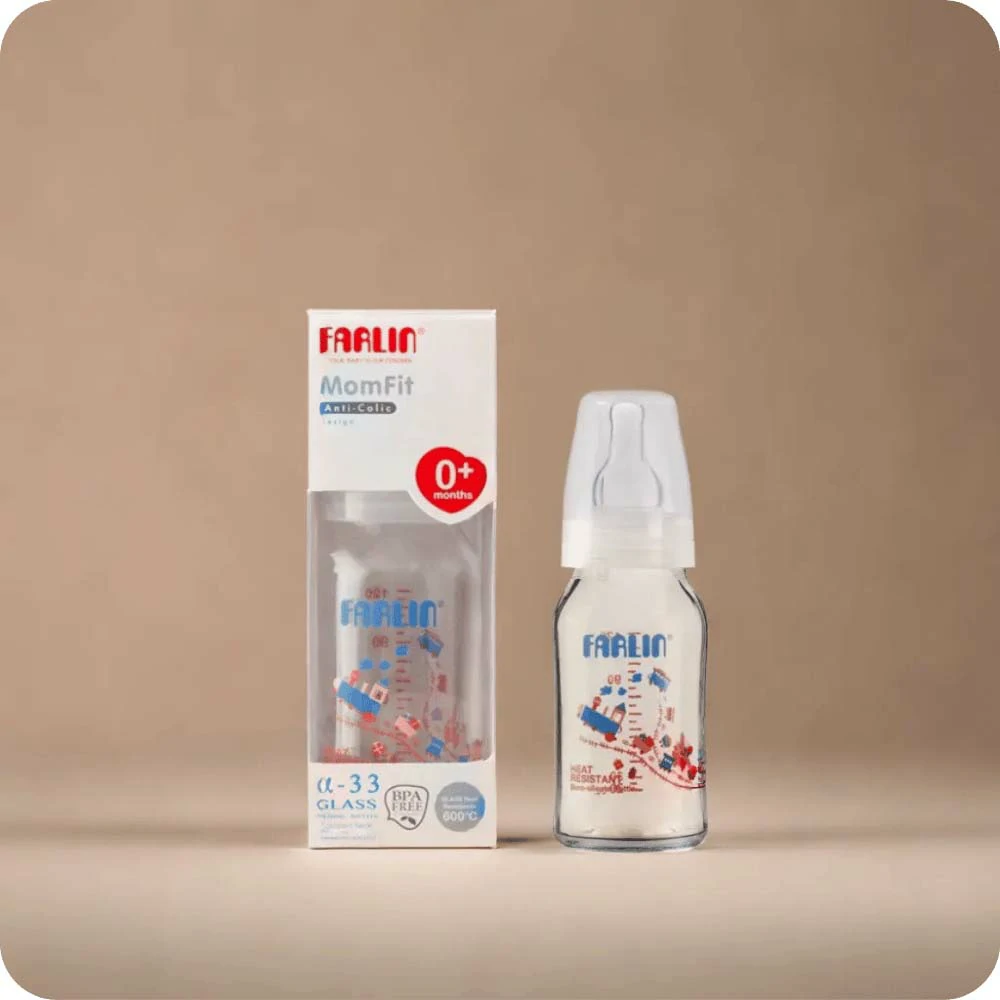 Glass Feeding Bottle 4oz Standard Neck (120cc)