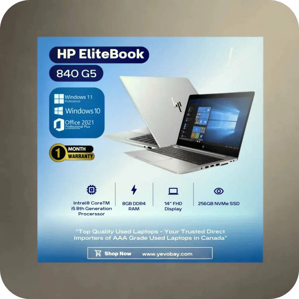 HP EliteBook Laptop (Touch screen) 840 G5 - i5 8th Gen 8GB RAM 256 SSD | YEVOBAY Sri Lanka
